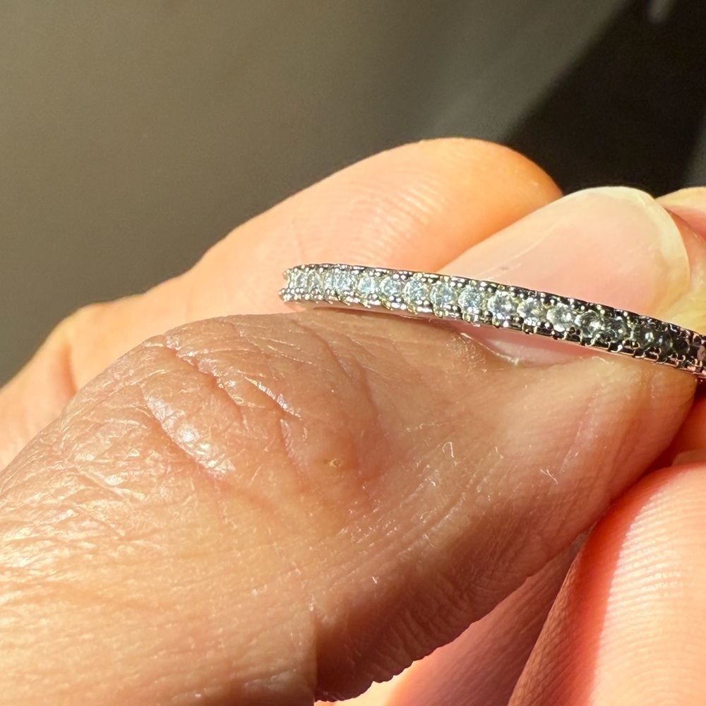 AUTHENTIC TIFFANY & CO SOLESTE DIAMOND ETERNITY PLATINUM BAND SZ 9